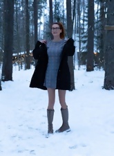 Ginger Milf Teases In The Snow