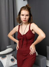 Redhead With Hairy Pussy Strip Show