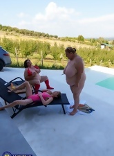Chubby Mature Gilf Outdoor Pool Fuck Photos