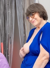 Mature Granny Blue Dress Hairy Pussy Pics
