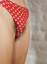 Wild Babe Red Panties Hairy Pussy Pics