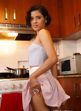 Hairy Latina Babe Nude Kitchen Gallery