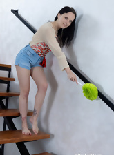 Tattooed Brunette Hairy Pussy Photo Set