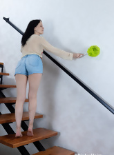 Tattooed Brunette Hairy Pussy Photo Set