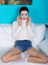 Tattooed Babe Spreads Hairy Pussy Pics