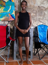 Ebony Babe Naked Pussy Tease Pics