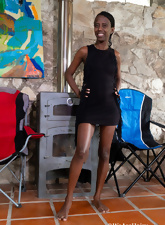 Ebony Babe Naked Pussy Tease Pics