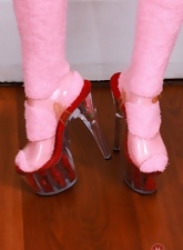 Pink Lingerie Teen Hairy Pussy Pics