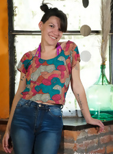 Tattooed Babe Hairy Pussy Tease Gallery