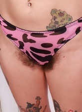 Hairy Pussy Close-Ups With Pink Gloves Gallery