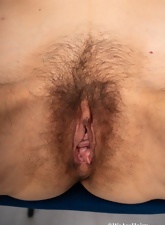 Hairy Pussy Toy Insertion Close-Up Pics