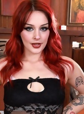 Redhead Hairy Pussy Spread Chair Pose Pics