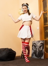 Naked Solo Tease Pics Featuring Hairy Pussy