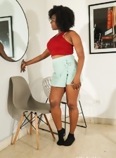 Nude Solo Tease Pics With Hairy Pussy & Booty