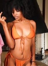 Ebony Nude Gallery Natural Tits And Hairy Pussy