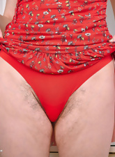 Mature Solo Tease Pics With Hairy Pussy And Tits