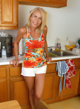 Mature Blonde Milf Solo Tease