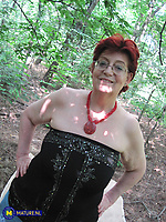 Granny flaunting saggy tits and hairy pussy in spread pose with raw blowjob tease